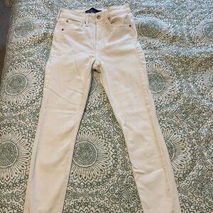 GAP white denim jeans -- high rise, skinny -- size 2 / 26R